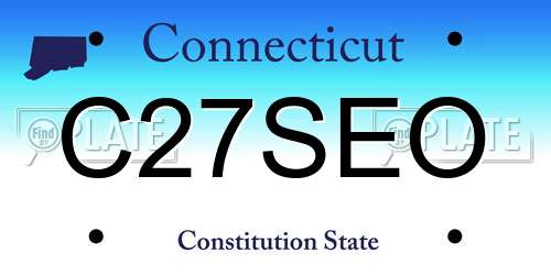 C27SEO Connecticut License Plate