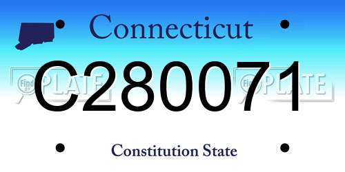 C280071 Connecticut License Plate