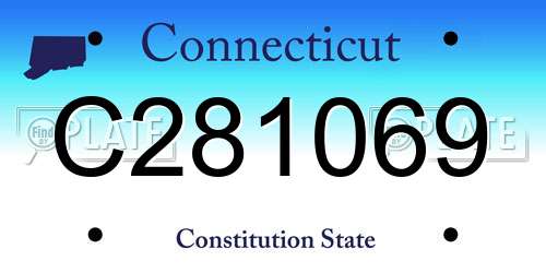 C281069 Connecticut License Plate