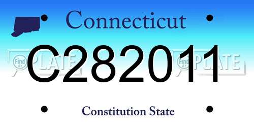 C282011 Connecticut License Plate