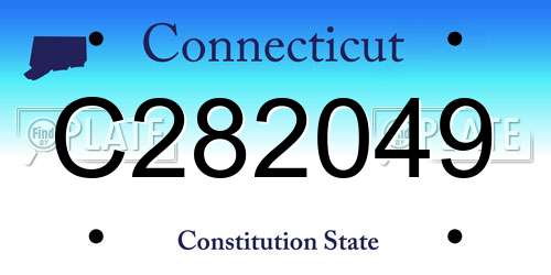 C282049 Connecticut License Plate