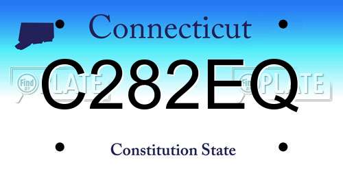 C282EQ Connecticut License Plate