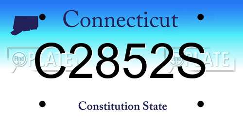 C2852S Connecticut License Plate