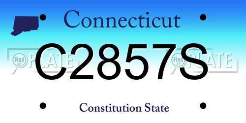 C2857S Connecticut License Plate
