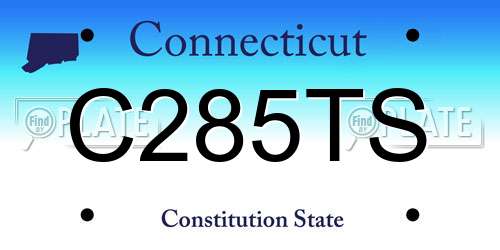 C285TS Connecticut License Plate