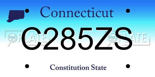 C285ZS Connecticut License Plate