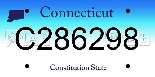C286298 Connecticut License Plate