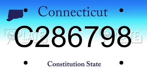 C286798 Connecticut License Plate