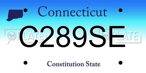 C289SE Connecticut License Plate