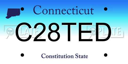 C28TED Connecticut License Plate