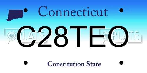 C28TEO Connecticut License Plate