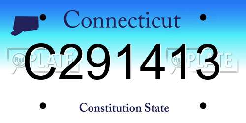 C291413 Connecticut License Plate