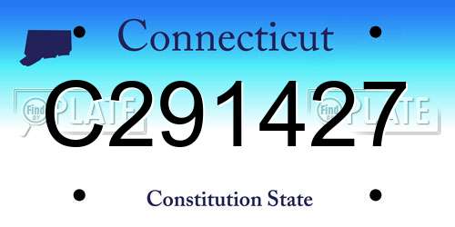 C291427 Connecticut License Plate