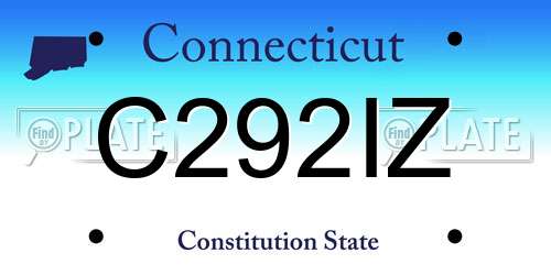 C292IZ Connecticut License Plate