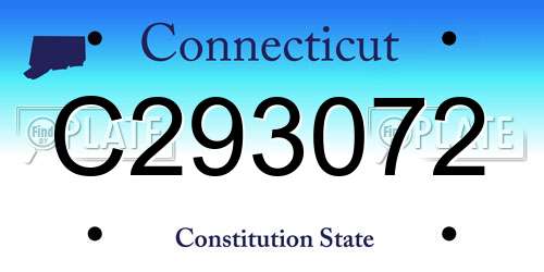 C293072 Connecticut License Plate