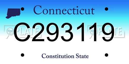 C293119 Connecticut License Plate