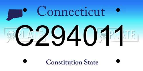 C294011 Connecticut License Plate