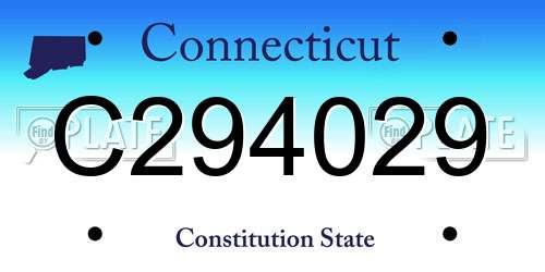 C294029 Connecticut License Plate