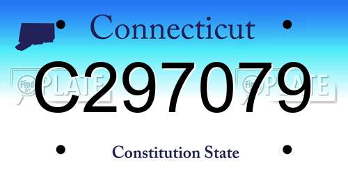 C297079 Connecticut License Plate