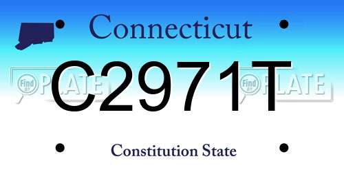 C2971T Connecticut License Plate