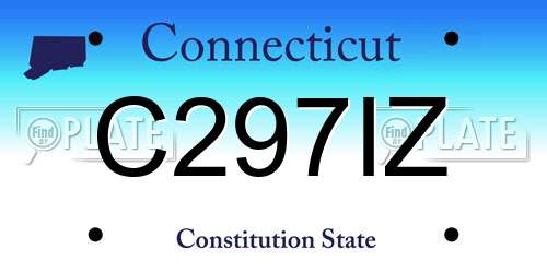C297IZ Connecticut License Plate