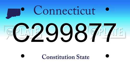 C299877 Connecticut License Plate