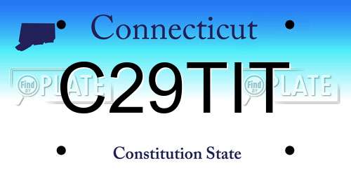 C29TIT Connecticut License Plate