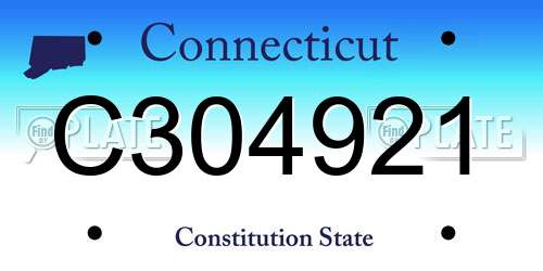 C304921 Connecticut License Plate