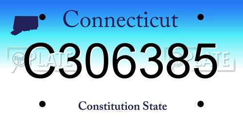 C306385 Connecticut License Plate