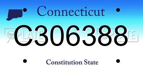 C306388 Connecticut License Plate