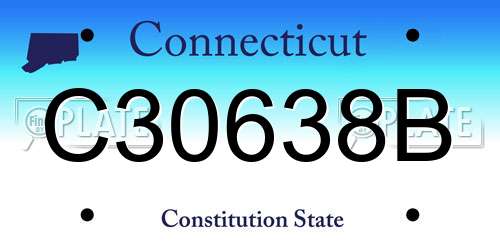 C30638B Connecticut License Plate