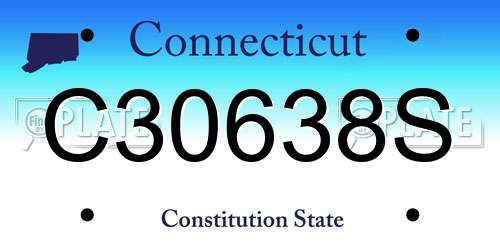C30638S Connecticut License Plate