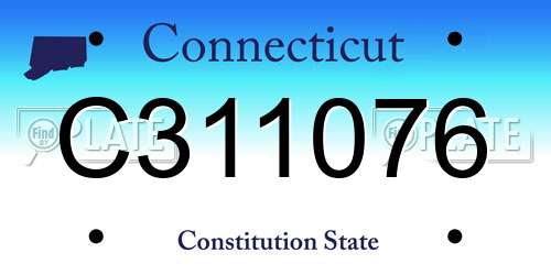 C311076 Connecticut License Plate