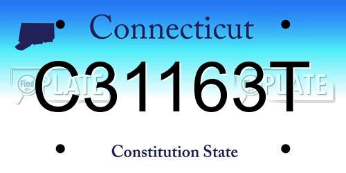 C31163T Connecticut License Plate