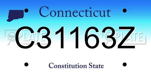C31163Z Connecticut License Plate