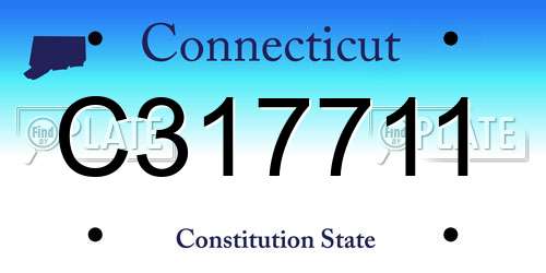 C317711 Connecticut License Plate