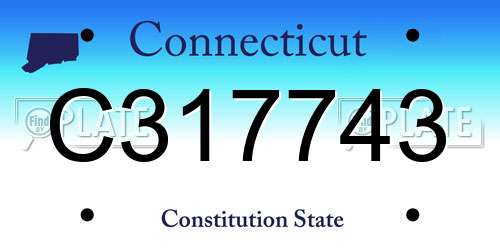 C317743 Connecticut License Plate