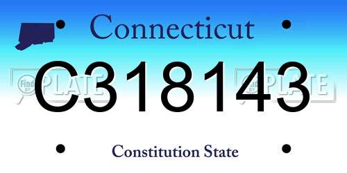 C318143 Connecticut License Plate