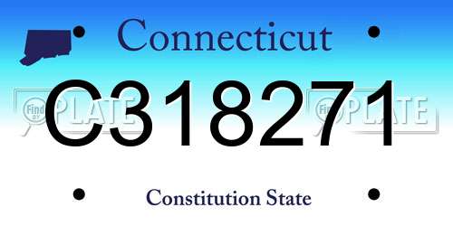 C318271 Connecticut License Plate