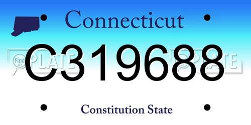 C319688 Connecticut License Plate