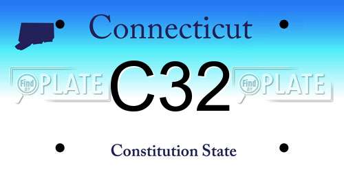 C32 Connecticut License Plate