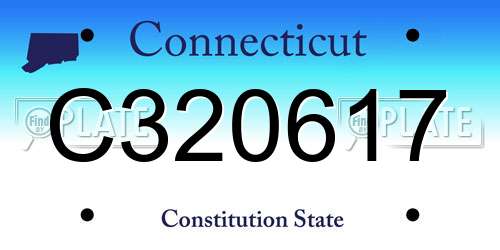 C320617 Connecticut License Plate