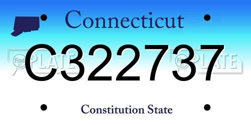 C322737 Connecticut License Plate