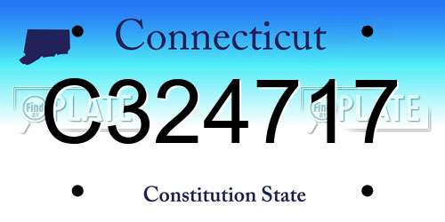 C324717 Connecticut License Plate
