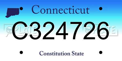 C324726 Connecticut License Plate