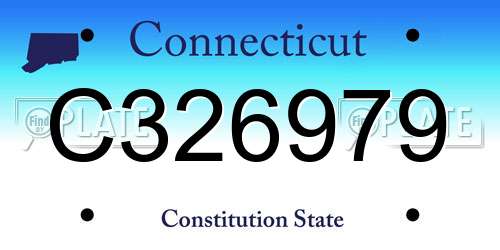 C326979 Connecticut License Plate