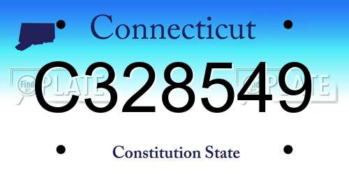 C328549 Connecticut License Plate