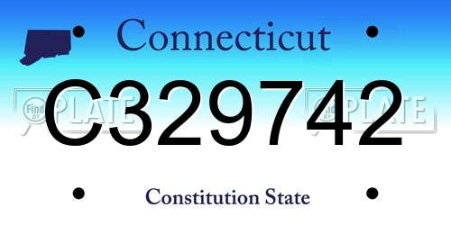 C329742 Connecticut License Plate