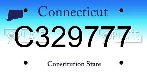 C329777 Connecticut License Plate