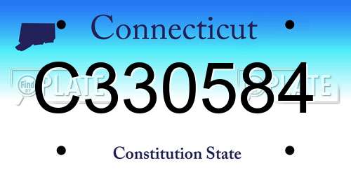 C330584 Connecticut License Plate